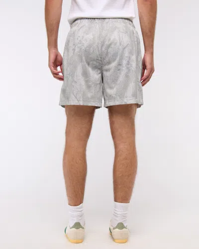 Abercrombie & Fitch Retro Mesh Short In Neutral