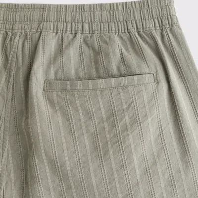 Abercrombie & Fitch Relaxed Linen-blend Pull-on Short In Green