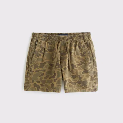 Abercrombie & Fitch Cotton Pull-on Short In Green