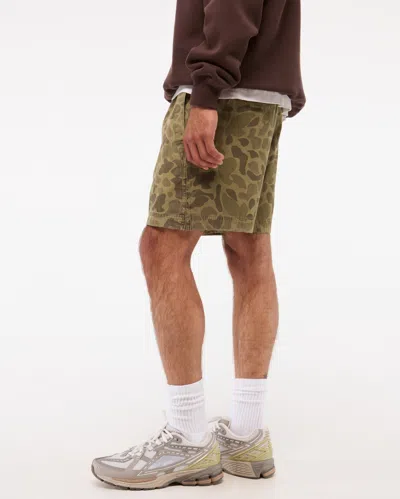 Abercrombie & Fitch Cotton Pull-on Short In Green