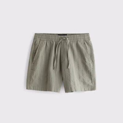 Abercrombie & Fitch Textured Pull-on Short In Gray