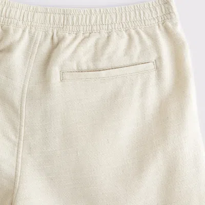 Abercrombie & Fitch Cotton Texture Pull-on Short In White