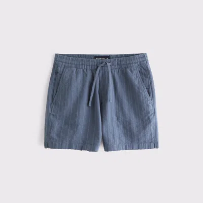 Abercrombie & Fitch Textured Pull-on Short In Blue