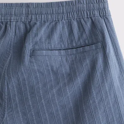 Abercrombie & Fitch Textured Pull-on Short In Blue