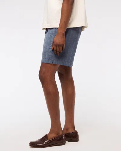 Abercrombie & Fitch Textured Pull-on Short In Blue