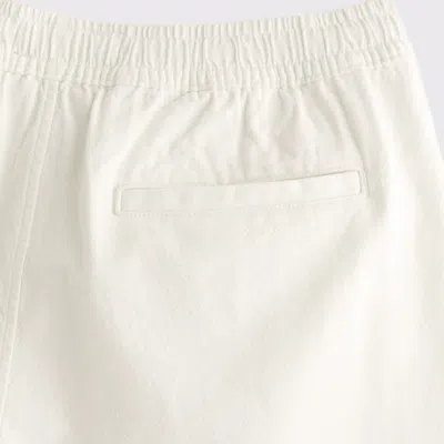 Abercrombie & Fitch Cotton Texture Pull-on Short In White