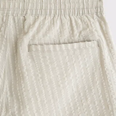 Abercrombie & Fitch Seersucker Pull-on Short In Neutral