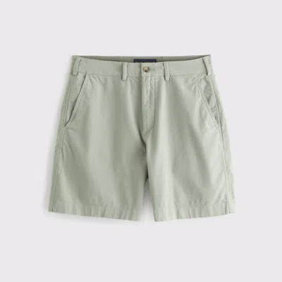 Abercrombie & Fitch Linen-blend Plainfront Short In Gray