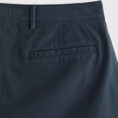 Abercrombie & Fitch Linen-blend Plainfront Short In Blue
