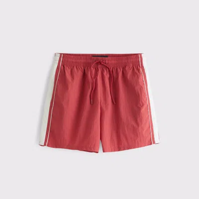 Abercrombie & Fitch Nylon Pull-on Short In Red