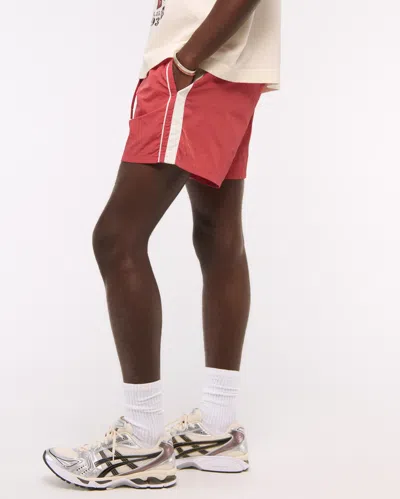 Abercrombie & Fitch Nylon Pull-on Short In Red