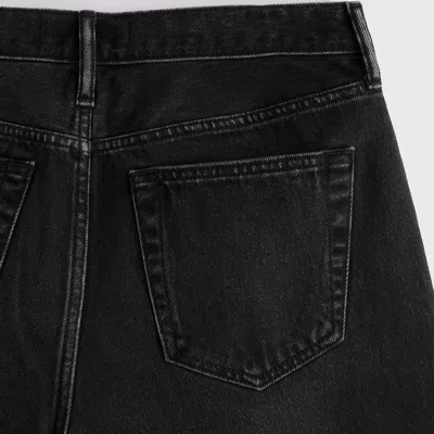 Abercrombie & Fitch Loose Denim Short In Black