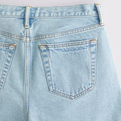 Abercrombie & Fitch Loose Denim Short In Black