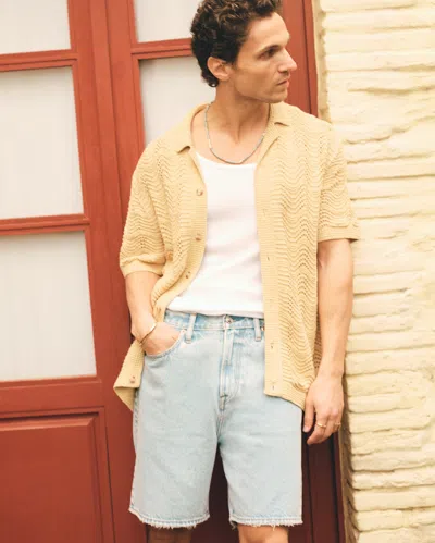 Abercrombie & Fitch Loose Denim Short In Black