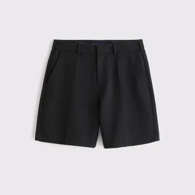 Abercrombie & Fitch Fixed Waist Dressy Short In Black
