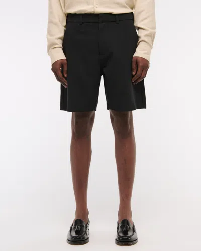 Abercrombie & Fitch Fixed Waist Dressy Short In Black