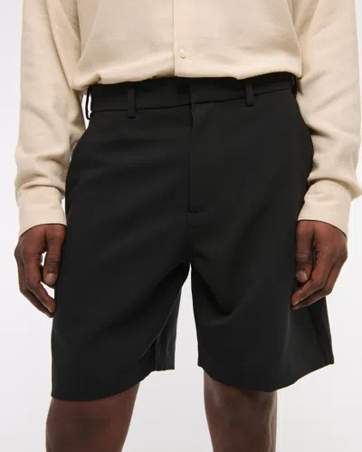 Abercrombie & Fitch Fixed Waist Dressy Short In Black