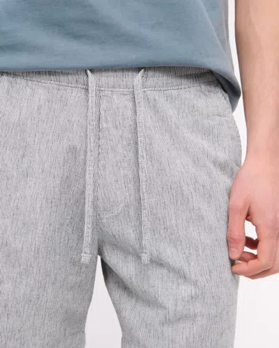 Abercrombie & Fitch Linen-blend Pull-on Short In Blue