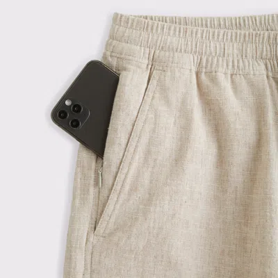 Abercrombie & Fitch Linen-blend Pull-on Short In White