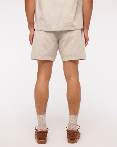Abercrombie & Fitch Linen-blend Pull-on Short In White