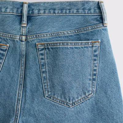 Abercrombie & Fitch Loose Denim Short In Blue