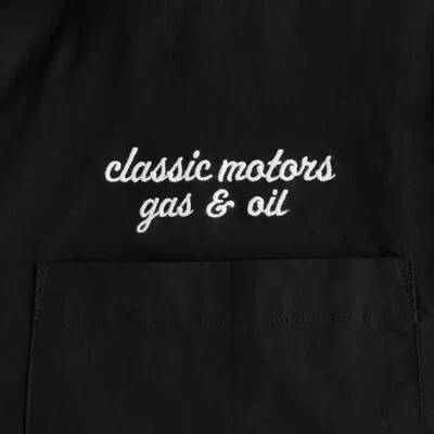 Abercrombie & Fitch Short-sleeve Poplin Graphic Button-up Shirt In Black