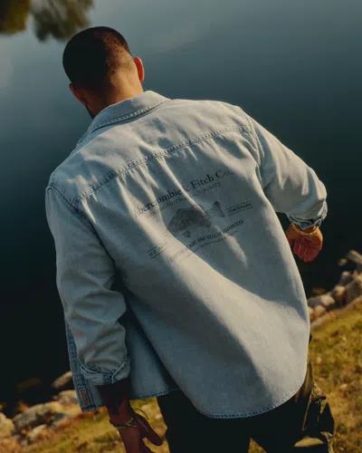 Abercrombie & Fitch Denim Button-up Shirt In Blue