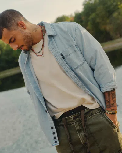 Abercrombie & Fitch Denim Button-up Shirt In Blue