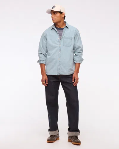 Abercrombie & Fitch Denim Button-up Shirt In Brown