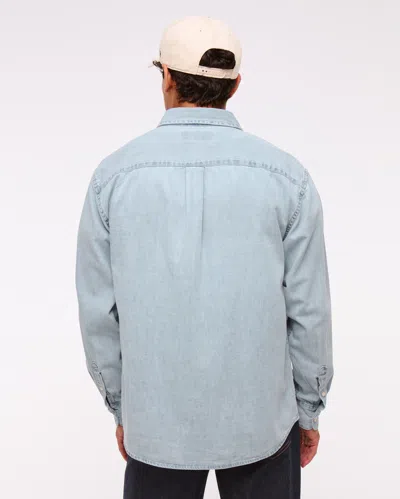 Abercrombie & Fitch Denim Button-up Shirt In Brown