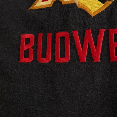 Abercrombie & Fitch Budweiser Denim Button-up Shirt In Black