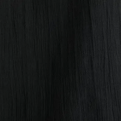 Abercrombie & Fitch Camp Collar Textured Button-up Shirt In Black