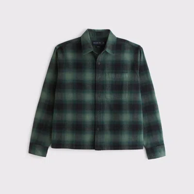 Abercrombie & Fitch Flannel In Green