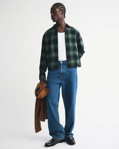 Abercrombie & Fitch Flannel In Green