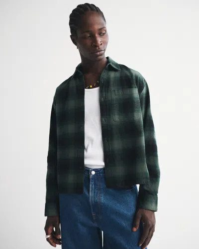 Abercrombie & Fitch Flannel In Green