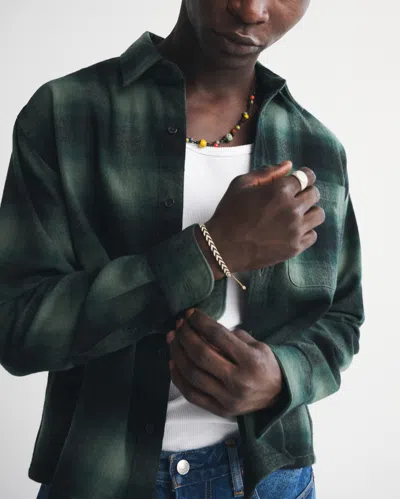 Abercrombie & Fitch Flannel In Green