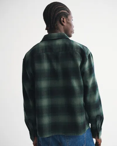 Abercrombie & Fitch Flannel In Green