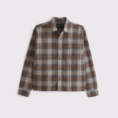 Abercrombie & Fitch Flannel In Brown