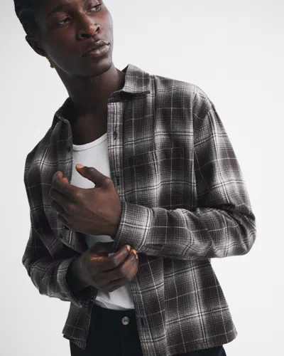 Abercrombie & Fitch Flannel In Black