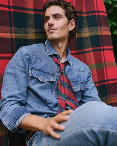 Abercrombie & Fitch Western Denim Button-up Shirt In Blue