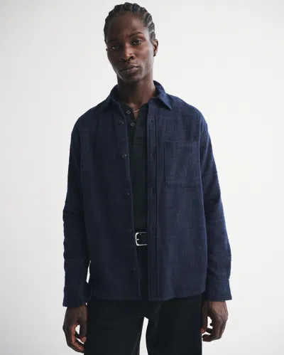 Abercrombie & Fitch Slub Flannel In Blue