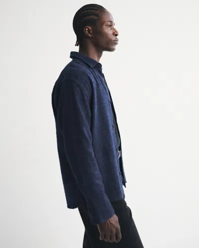 Abercrombie & Fitch Slub Flannel In Blue