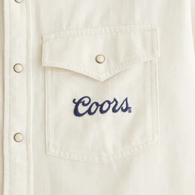 Abercrombie & Fitch Coors Denim Button-up Shirt In White