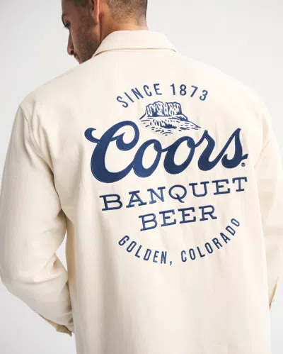 Abercrombie & Fitch Coors Denim Button-up Shirt In White