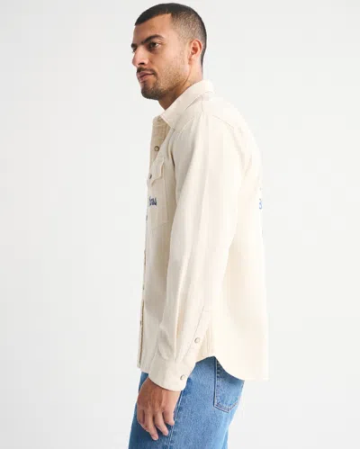 Abercrombie & Fitch Coors Denim Button-up Shirt In White