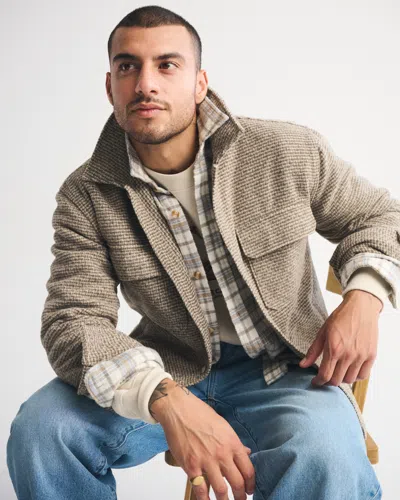 Abercrombie & Fitch Boucle Shirt Jacket