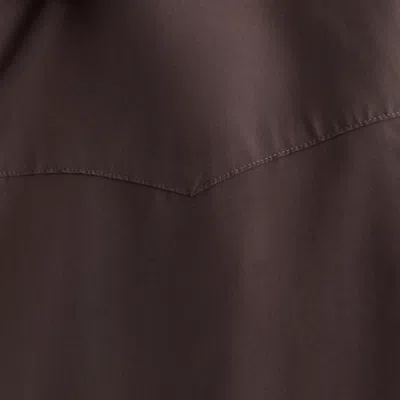 Abercrombie & Fitch Short-sleeve Cupro Button-up Shirt In Brown