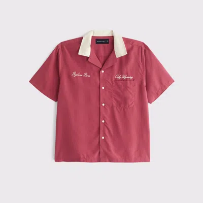 Abercrombie & Fitch Short-sleeve Cupro Button-up Shirt