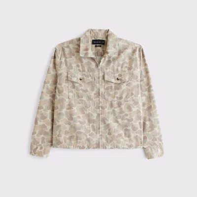 Abercrombie & Fitch Twill Zip Shirt Jacket