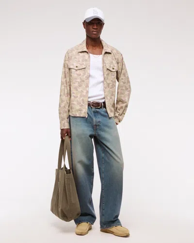 Abercrombie & Fitch Twill Zip Shirt Jacket